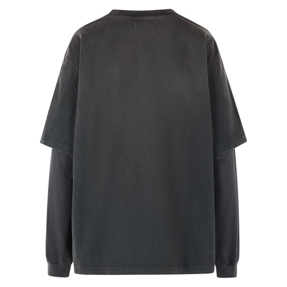 Ganni Gray Cotton T-Shirt Women - Picture 3 of 3